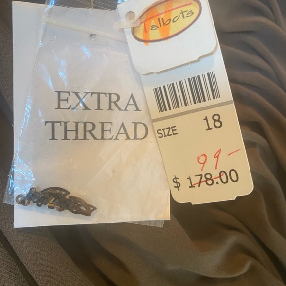 Talbots One Shoulder Dress with Embellished Belt - Picture 7 of 7